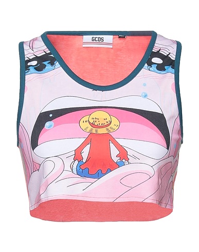 GCDS Crop top Light pink 100% Cotton