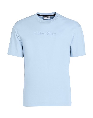 CALVIN KLEIN Basic T-Shirt Sky blue 100% Cotton