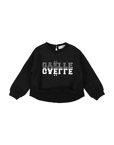 GAëLLE Paris Sweatshirt Black 50% Cotton, 30% Polyester, 8% Acrylic, 7% Nylon, 5% Other Fibres