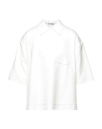 VALENTINO GARAVANI Solid colour shirt White 99% Cotton, 1% Polyamide