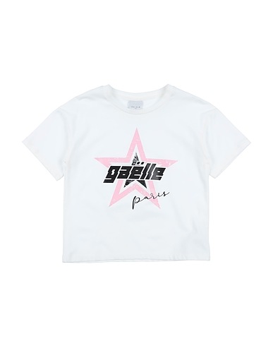 GAëLLE Paris T-shirt White 93% Cotton, 7% Elastane
