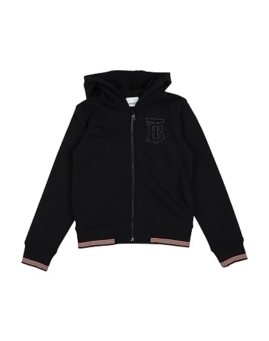 BURBERRY Hooded track jacket  Black 100% Cotton