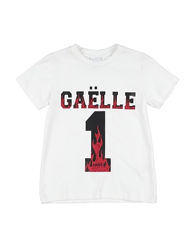 GAëLLE Paris T-shirt White 93% Cotton, 7% Elastane