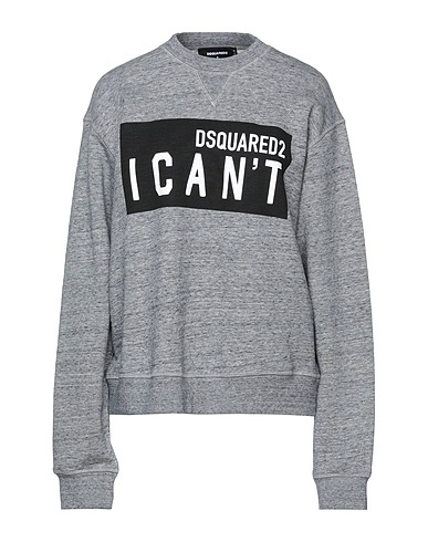 DSQUARED2 Sweatshirt Grey 100% Cotton, Elastane