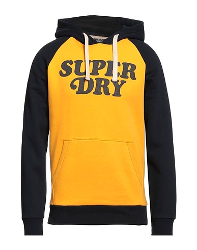 SUPERDRY Felpa Giallo ocra 55% Cotone, 45% Poliestere