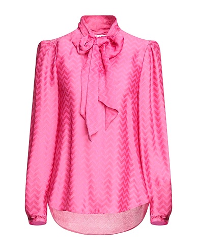 MOSCHINO Top Pink 86% Viscose, 14% Silk