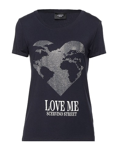 ERMANNO SCERVINO T-shirt Midnight blue 95% Viscose, 5% Elastane