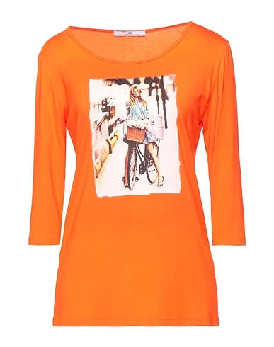 MR MASSIMO REBECCHI T-shirt Orange 92% Viscose, 8% Elastane