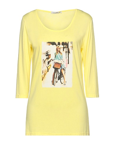 MR MASSIMO REBECCHI T-shirt Yellow 92% Viscose, 8% Elastane