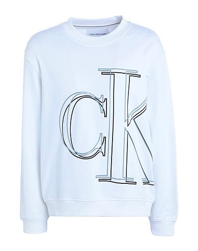 CALVIN KLEIN JEANS Sweatshirt White 100% Cotton