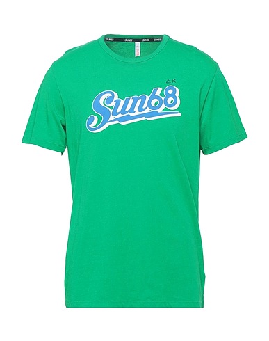 SUN 68 T-shirt Green 100% Cotton