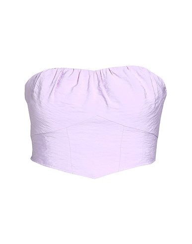 TOPSHOP Crop top Topshop linen corset bandeau 
 Lilac 85% Viscose, 15% Nylon