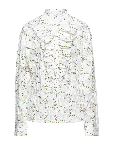 PHILOSOPHY di LORENZO SERAFINI Floral shirts & blouses White 100% Cotton