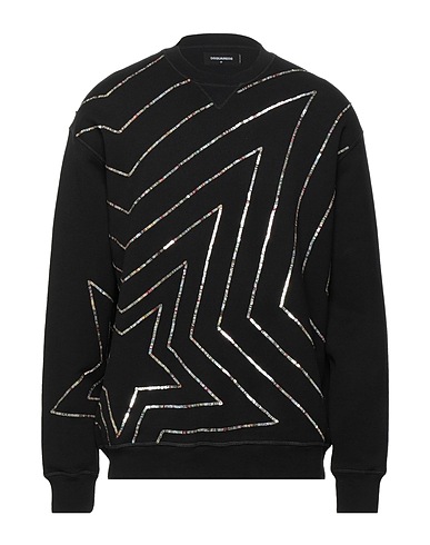DSQUARED2 Sweatshirt Black 100% Cotton, Elastane