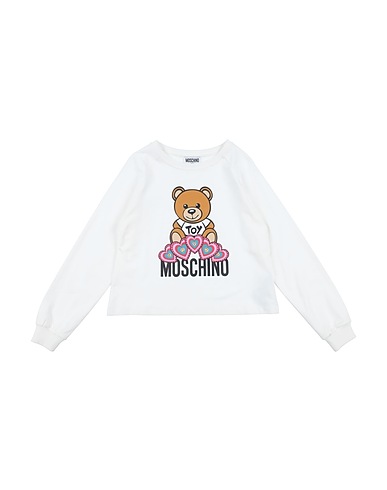 MOSCHINO TEEN Sweatshirt Ivory 95% Cotton, 5% Elastane