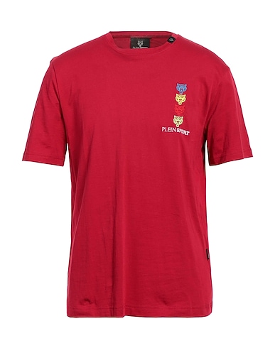 PLEIN SPORT T-shirt Bordeaux 100% Cotone