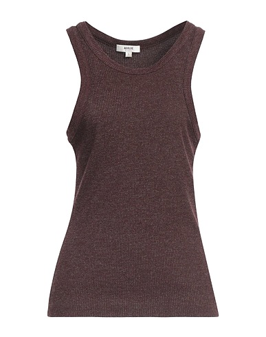 AGOLDE Top Dark brown 50% Polyester, 32% Cotton, 18% Rayon