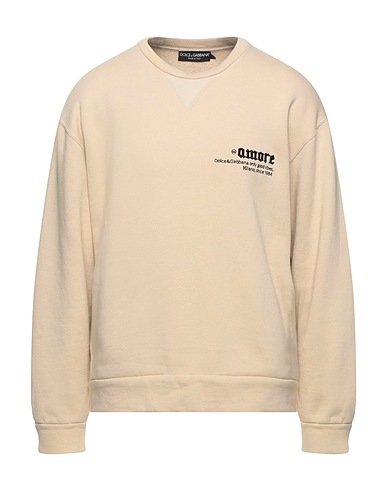 DOLCE&GABBANA Sweatshirt Beige 80% Cotton, 20% Polyester, Elastane