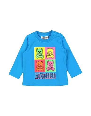 MOSCHINO BABY T-shirt Bleu d'azur 95% Coton, 5% Élasthanne