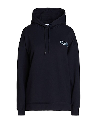 GANNI Hooded sweatshirt Midnight blue 85% Organic cotton, 15% Polyester
