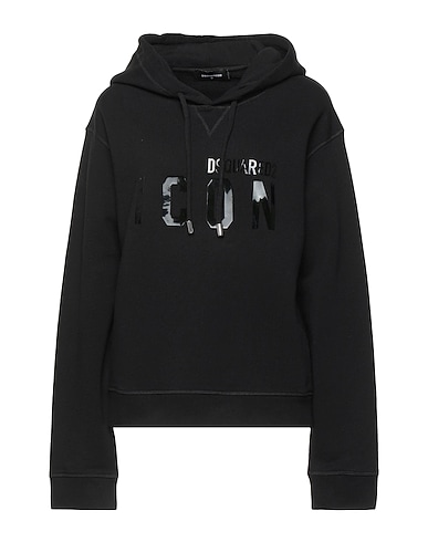DSQUARED2 Hooded sweatshirt Black 100% Cotton