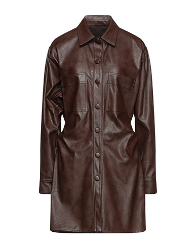 THE M.. Solid colour shirts & blouses Chocolate brown 50% Polyurethane, 50% Rayon