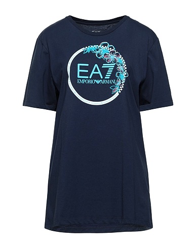 EA7 T-shirt Midnight blue 100% Cotton