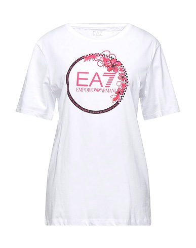 EA7 T-Shirt Weiß 100% Baumwolle