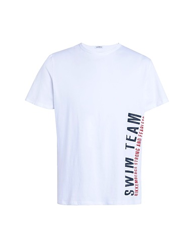 BIKKEMBERGS T-shirt White 95% Cotton, 5% Elastane