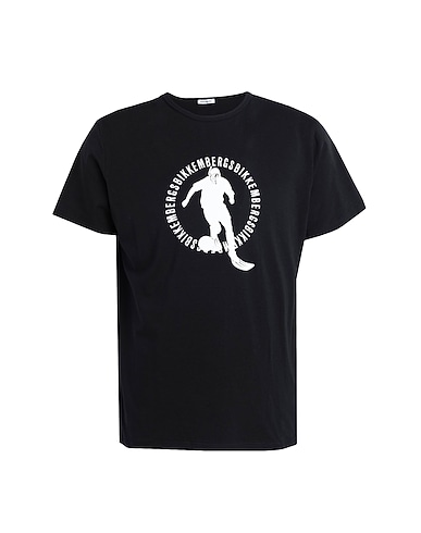 BIKKEMBERGS Basic T-shirt Black 95% Cotton, 5% Elastane