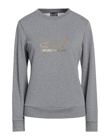 EA7 Sweatshirt Light grey 60% Polyester, 36% Viscose, 4% Elastane