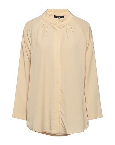 ALPHA STUDIO Solid color shirts & blouses Beige 100% Polyester