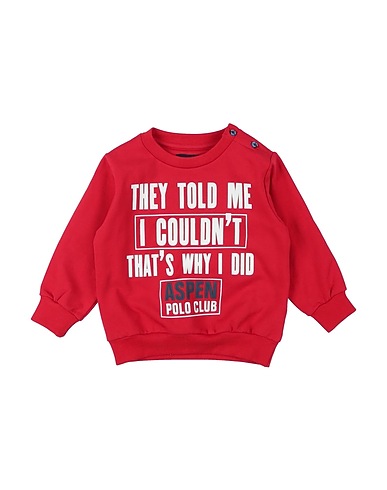 ASPEN POLO CLUB Sweatshirt Red 95% Cotton, 5% Elastane