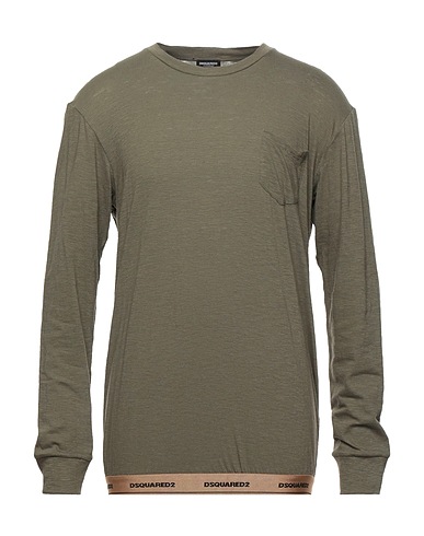 DSQUARED2 Undershirt Military green 80% Cotton, 20% Wool