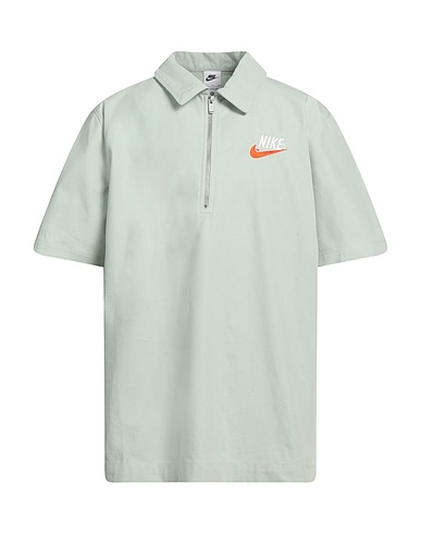 NIKE Einfarbiges Hemd Nike Sportswear Trend Men's Overshirt
 Salbeigrün 100% Baumwolle
