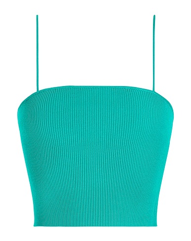 8 by YOOX Crop top KNIT TANK TOP
 Verde 78% Viscosa, 22% Poliestere riciclato