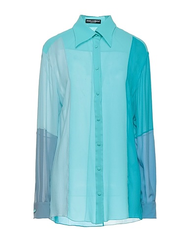 DOLCE&GABBANA Camicie  e bluse fantasia Celeste 100% Seta