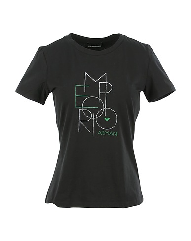 EMPORIO ARMANI T-shirt Black 95% Cotton, 5% Elastane