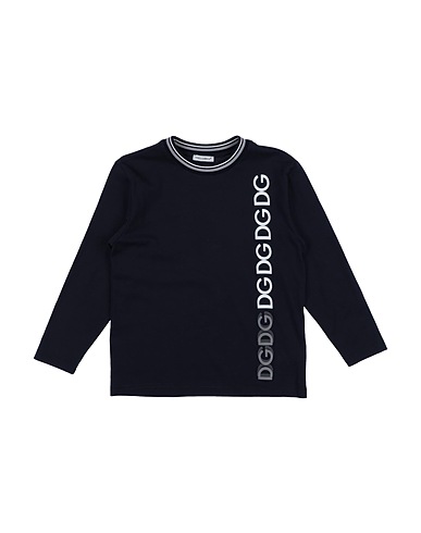 DOLCE&GABBANA T-shirt Midnight blue 100% Cotton, PVC - Polyvinyl chloride, Polyurethane, Elastane