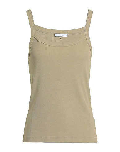 NINETY PERCENT Camiseta de tirantes AVA STRETCH ORG CTN 2X2 RIB TANK
 Verde militar 96% Algodón orgánico, 4% Elastán