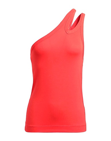 NINETY PERCENT One-shoulder top LUCA LYOCELL RIB CREPE ASYMETRIC STRAP TOP
 Coral 96% Tencel™ Lyocell, 4% Elastane