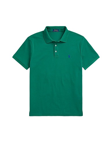POLO RALPH LAUREN Polo SLIM FIT STRETCH MESH POLO SHIRT
 Verde smeraldo 97% Cotone, 3% Elastan