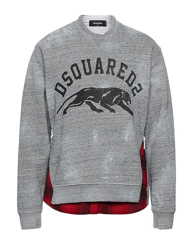 DSQUARED2 Sweatshirt Grey 100% Cotton, Elastane, Wool, Polyamide