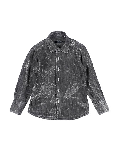 MANUELL & FRANK Camicia di jeans Nero 100% Cotone