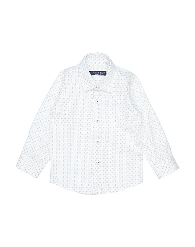 MANUELL & FRANK Patterned shirt White 100% Cotton