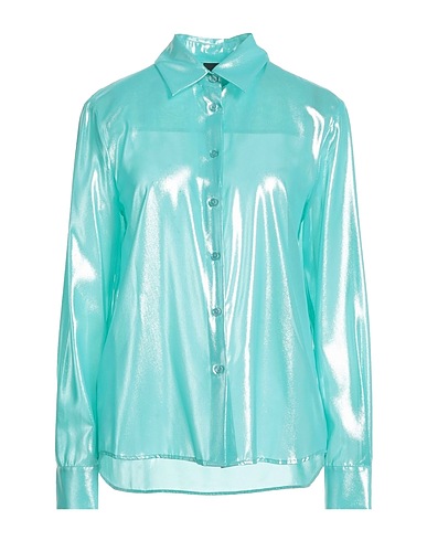 PINKO Solid colour shirts & blouses Turquoise 100% Polyester