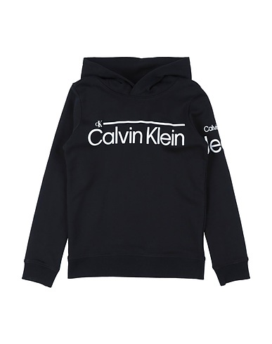 CALVIN KLEIN JEANS Hooded track jacket  Black 97% Cotton, 3% Elastane