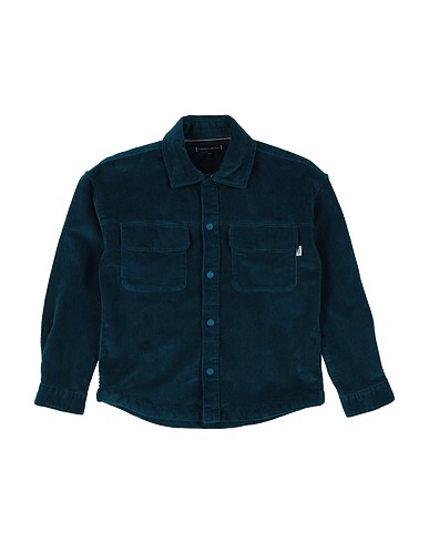 TOMMY HILFIGER Solid colour shirts & blouses Deep teal 98% Cotton, 2% Elastane