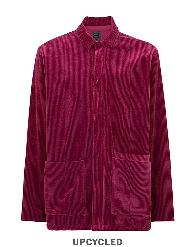 8 by YOOX Jacket COTTON CORDUROY WORK JACKET
 Garnet 99% Cotton, 1% Elastane