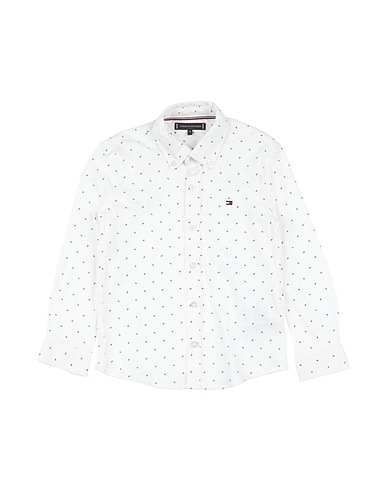TOMMY HILFIGER 패턴 셔츠 화이트 100% 코튼